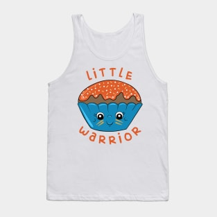 Little Warrior - Cute Warrior Cupcake Design - Blue Tank Top